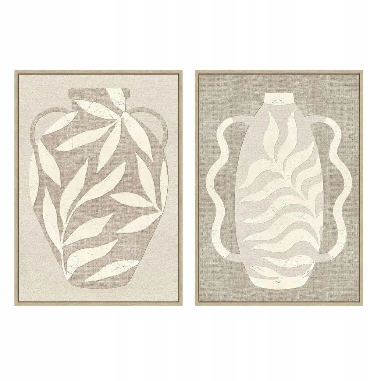 Nástěnný Obraz Na Plátně Komplet 2 Ks 70X50 CM Velký Do Obývacího Pokoje Boho Příroda