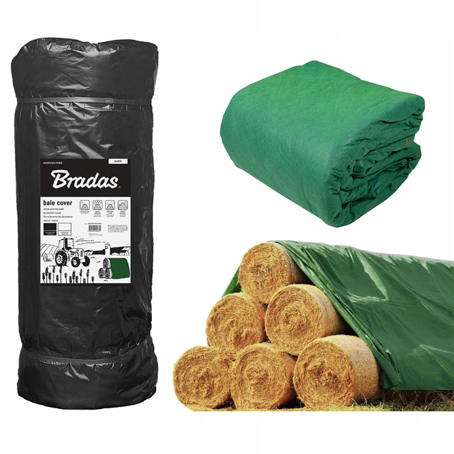 FLIZ NA SŁOMĘ BALE SŁOMY 145g/m2 włóknina zielona PREMIUM MOCNY 10,4x12,5m