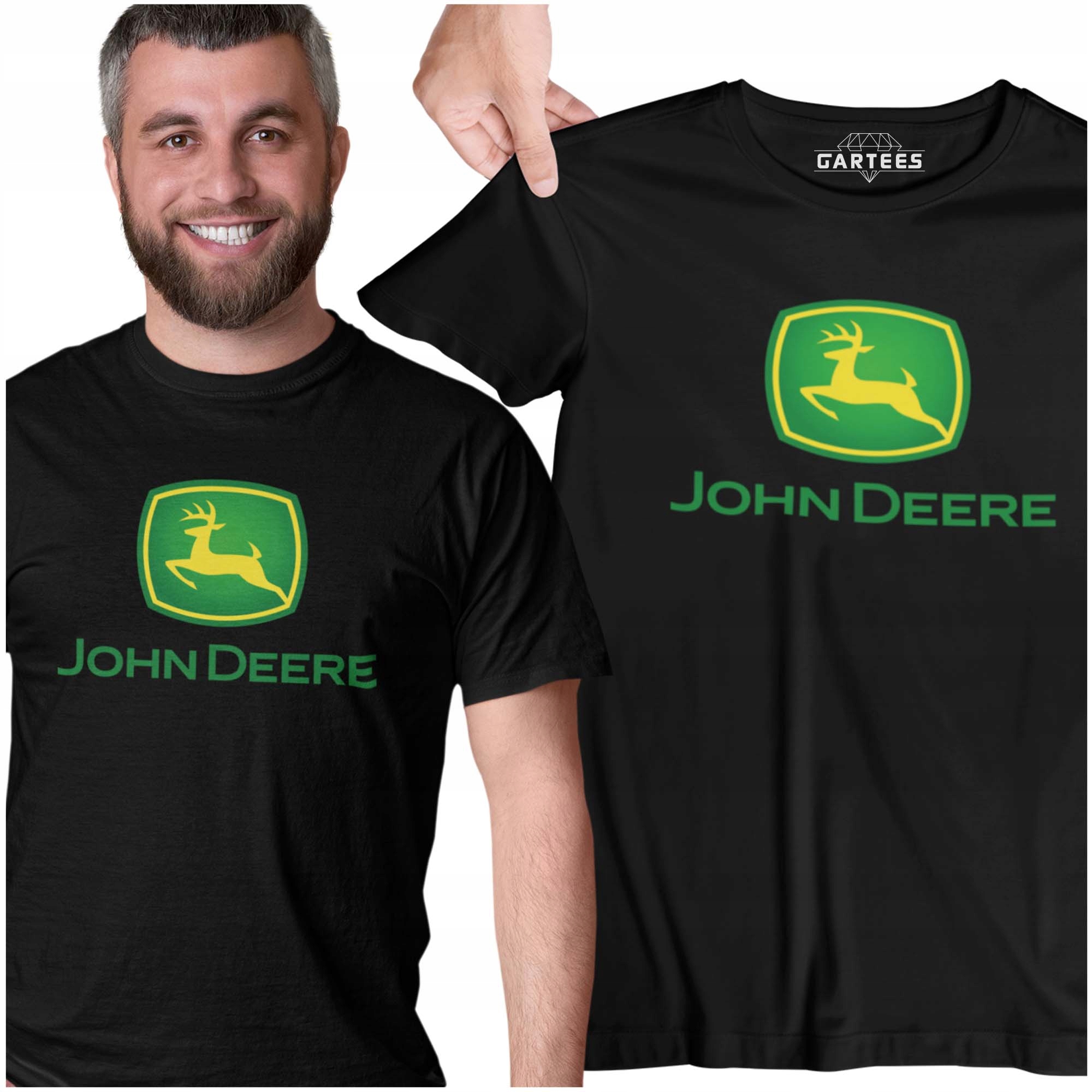 

Duża Koszulka Męska John Deere Traktor Ciągnik On