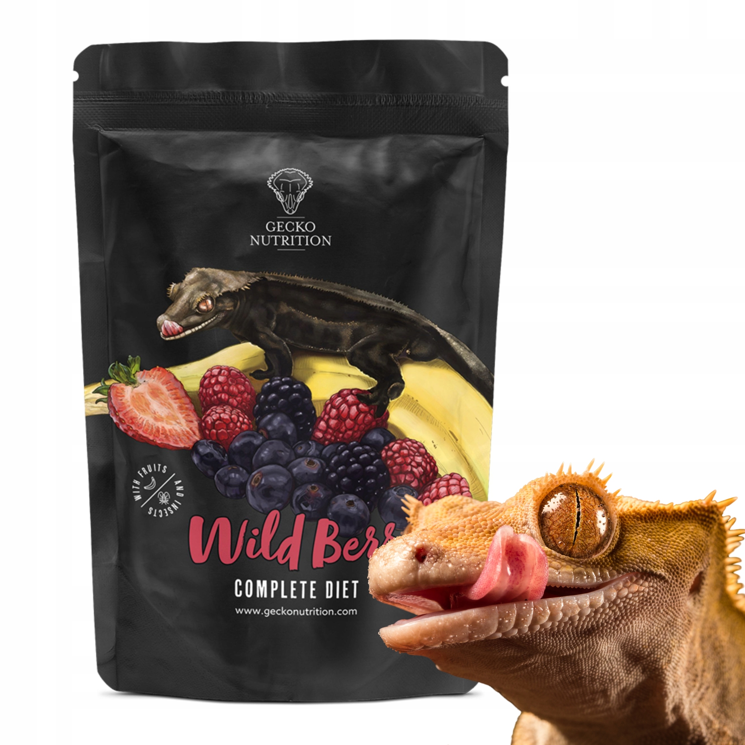 Levně Gecko Nutrition Banán Lesní ovoce krmivo Gekon Orzesiony felsuma 250 g