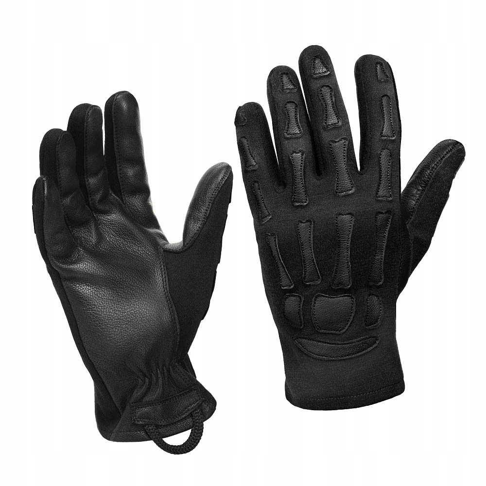 M-Tac Rękawice Taktyczne Skeleton Nomex skóra naturalna Czarne XL