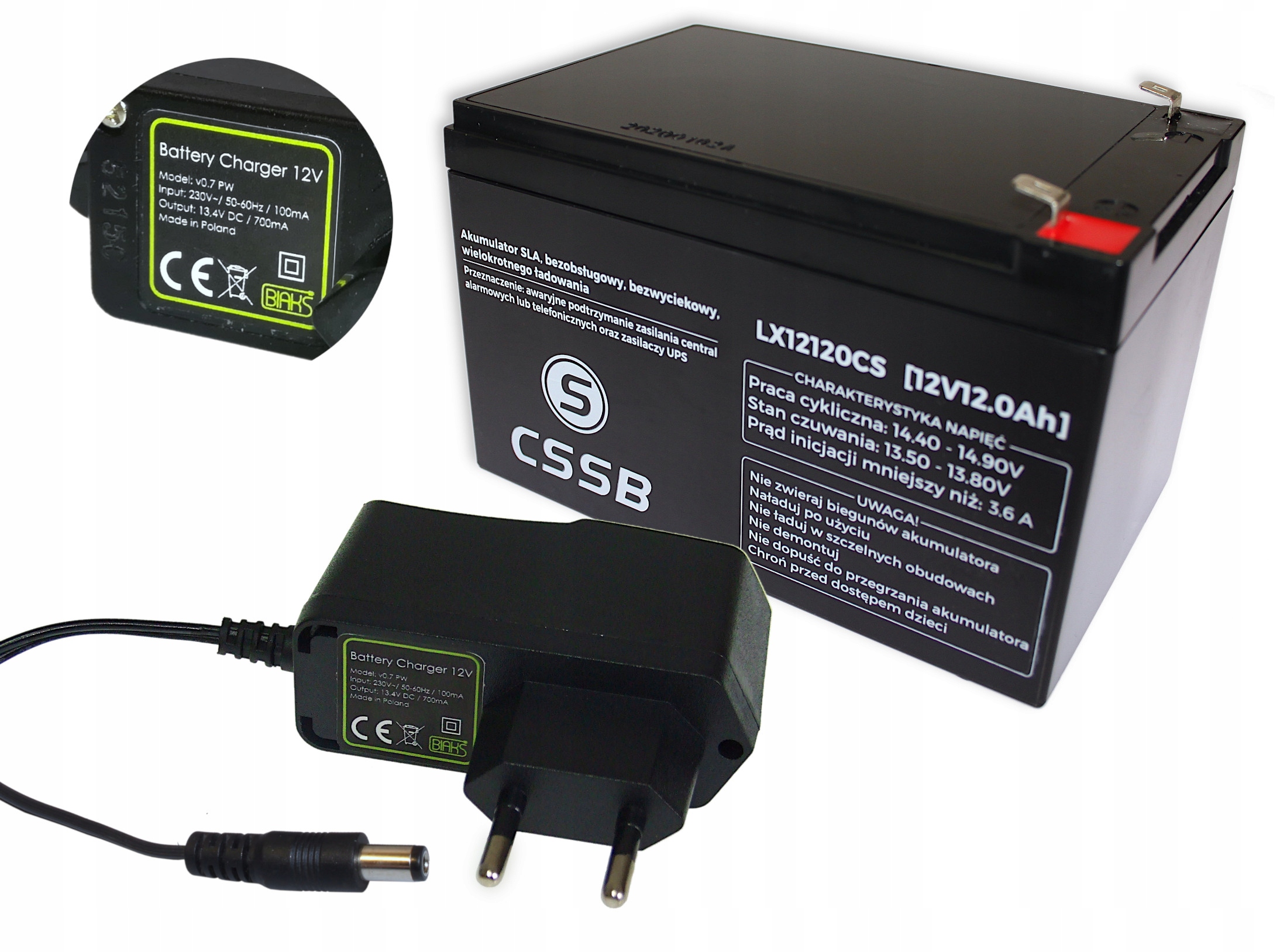 

Akumulator żelowy 12V 12Ah + Ładowarka Do Pojazdów