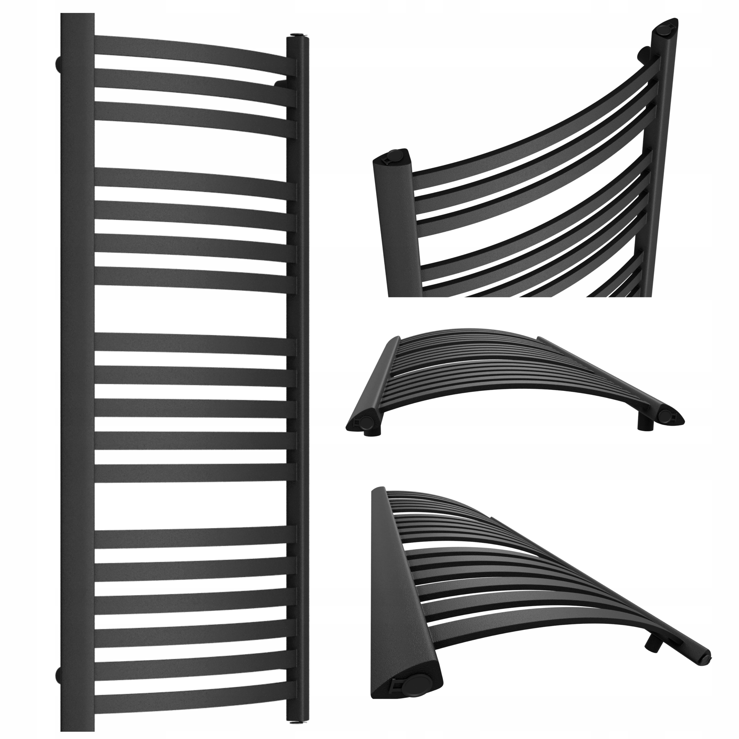 Koupelnový Radiátor Classic 1150X570 Černý Strukt