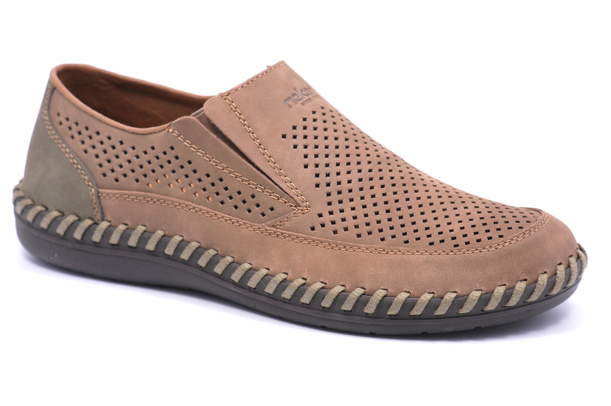 Polobotky RIEKER-B2464-25 Hnědé Velikost 42