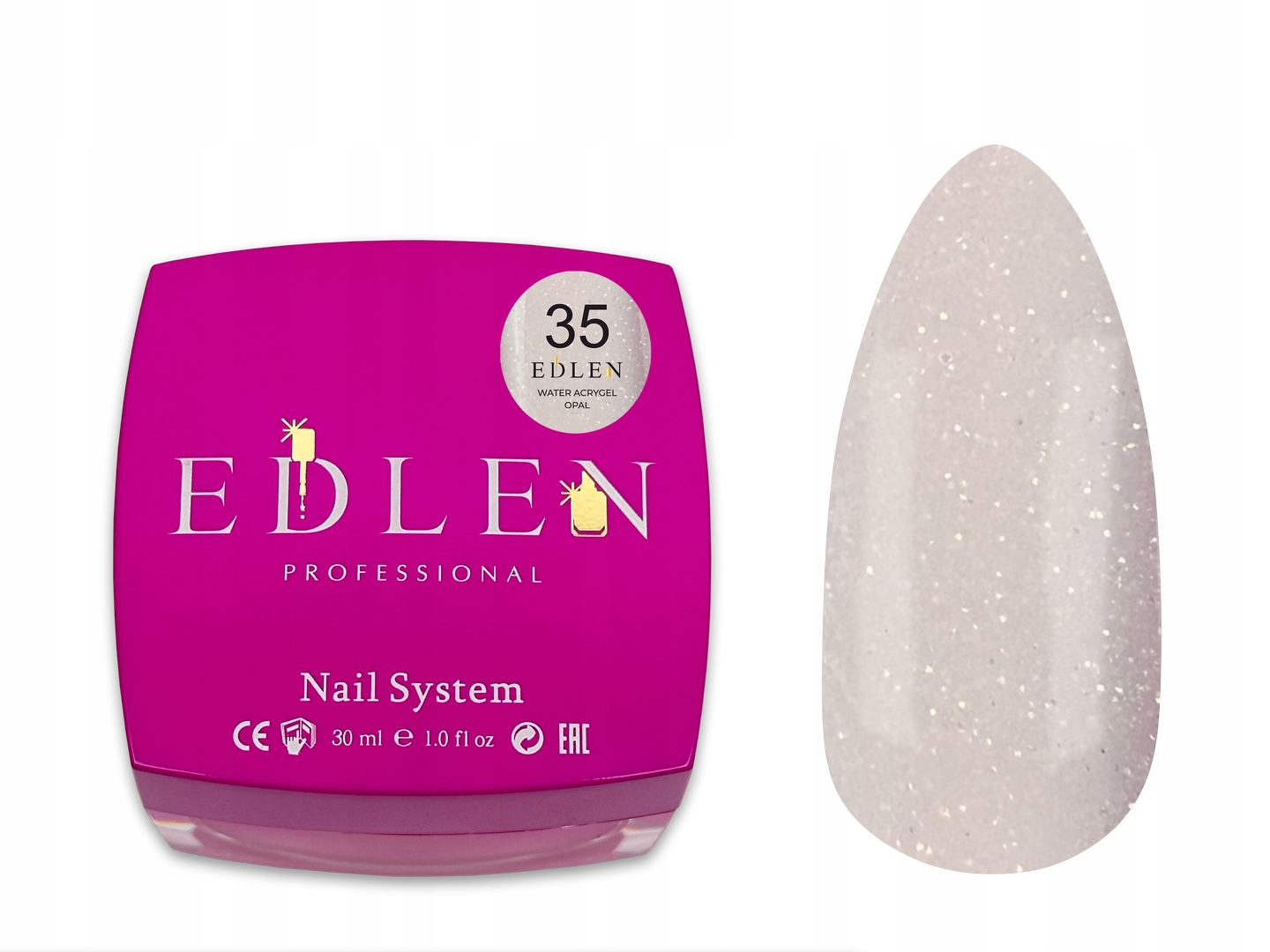 Edlen Water Acrygel Opal 35 Tekutý akrylový gel Gel 30 ml