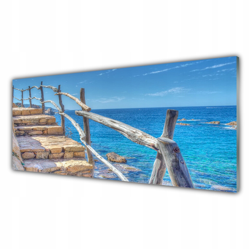 

Obraz nowoczesny 125x50 Schody Morze Architektura