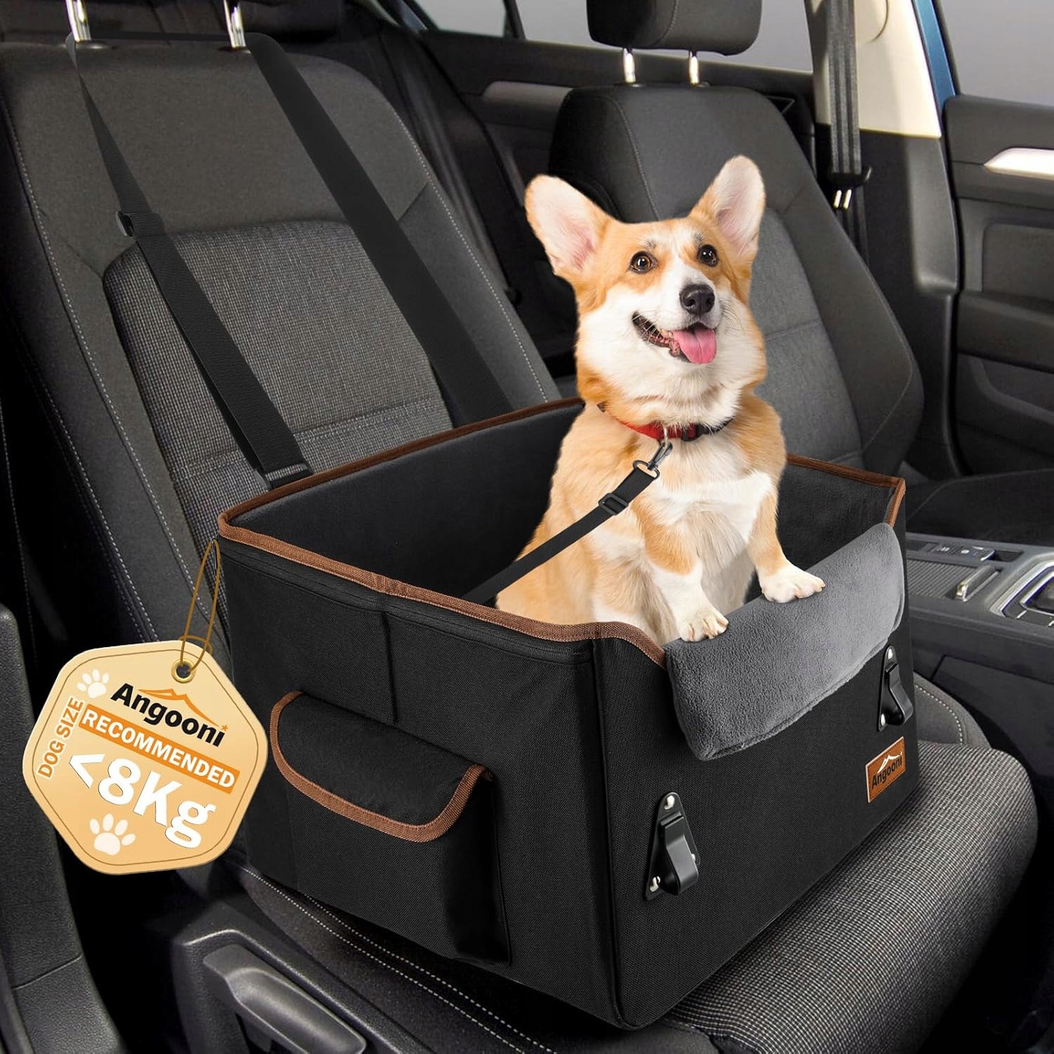 Autosedačka pro psa s kapsami pro skladování