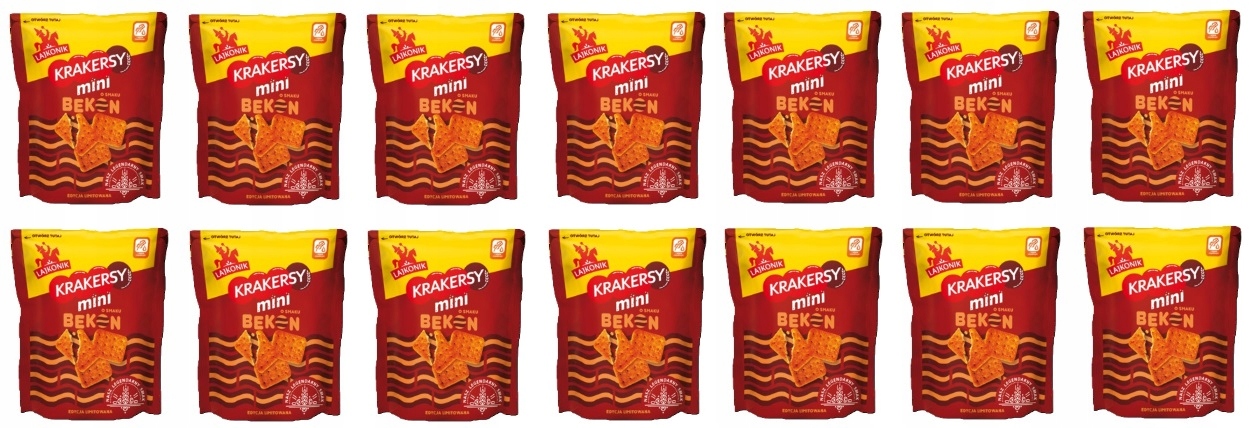 Levně 14 x 100 g Lajkonik Mini Krekry Slanina Karton