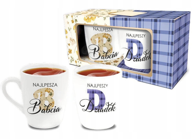 

Zestaw 2 kubków Najlepsza Babcia Najlepszy Dziadek
