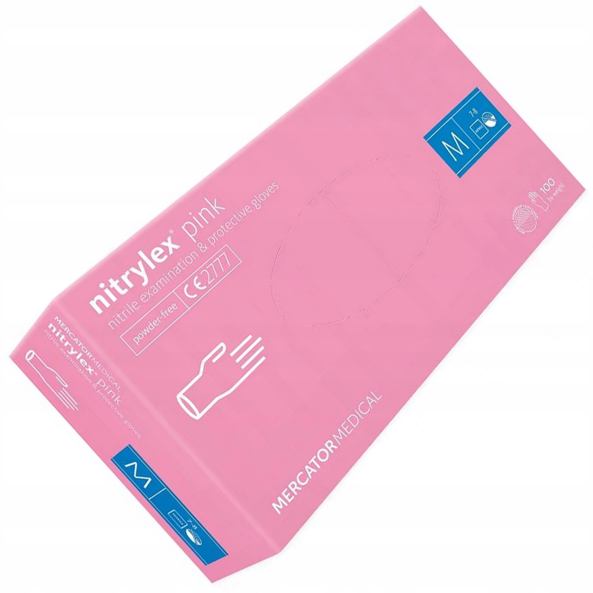 

Rękawice rękawiczki Nitrylowe Różowe Pink M