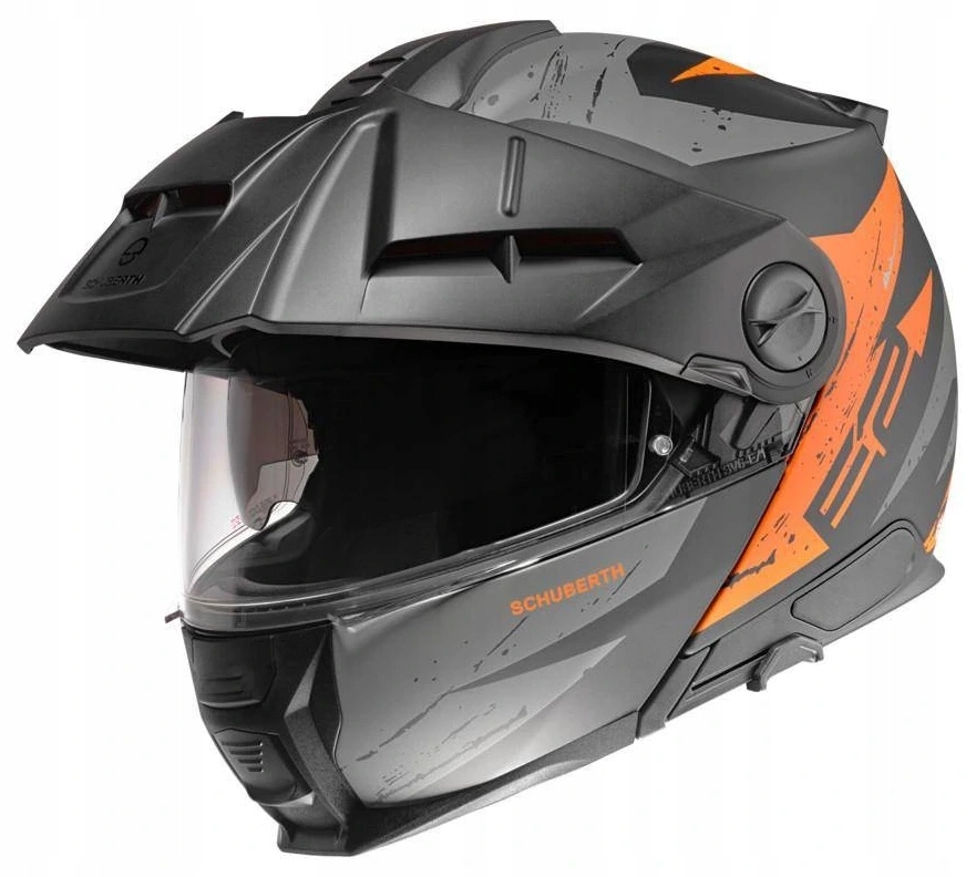 Schuberth E2 Explorer Oranžová Motocyklová Prilba S Čeľusťou