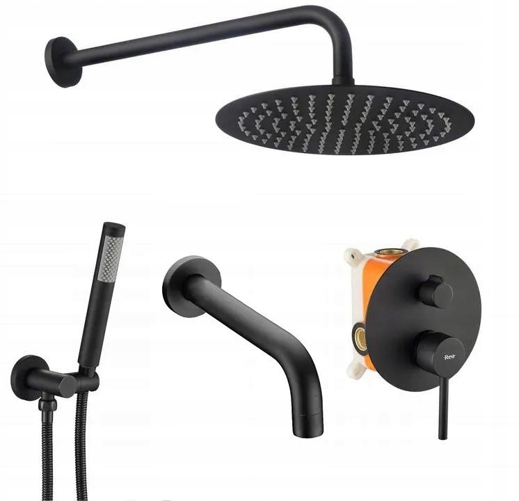 Sprchový set podomietkový Lungo čierny Rea -P4112) /sm/