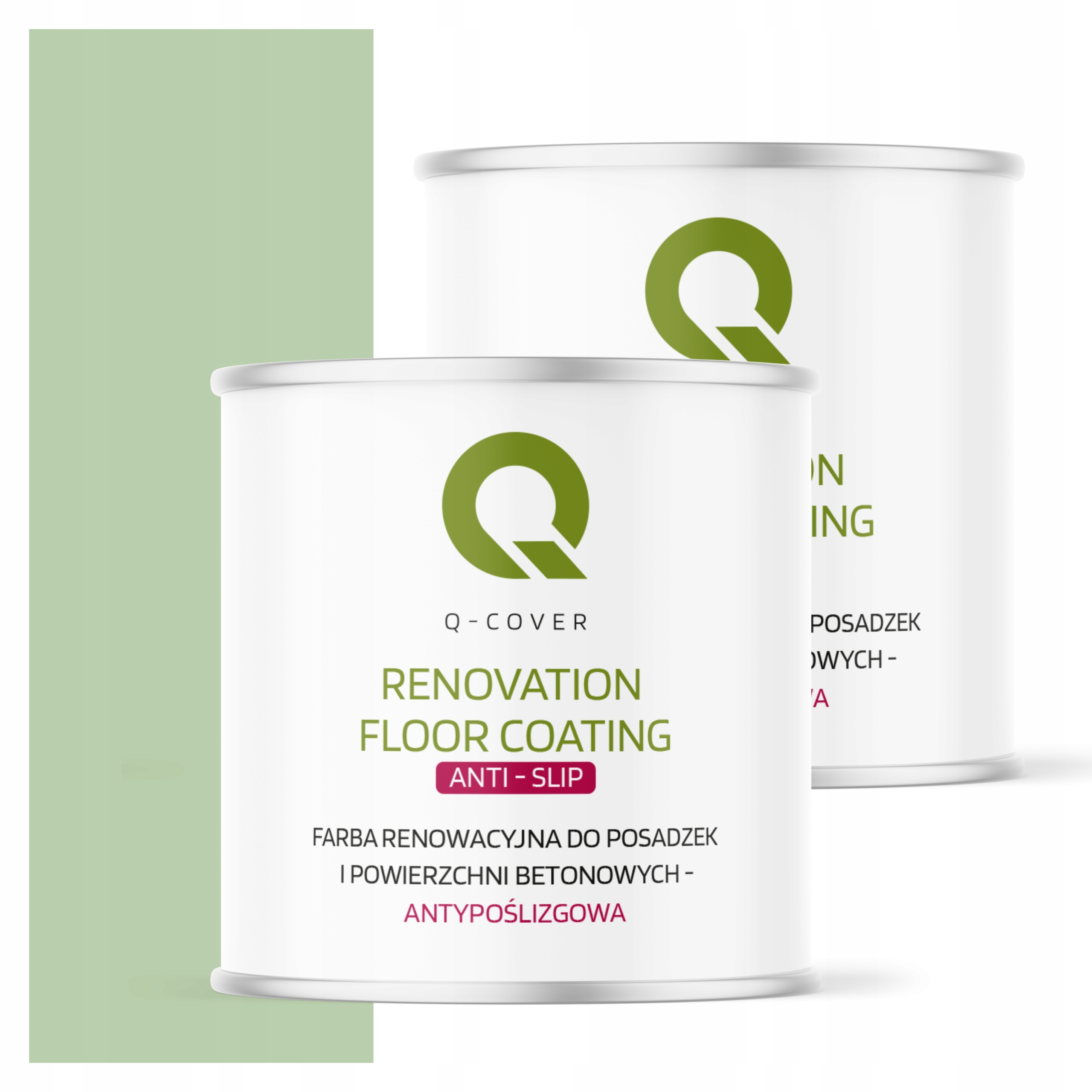 Protišmyková renovačná farba na betón 2,5L Zelený pastel Ral 6019 Mat