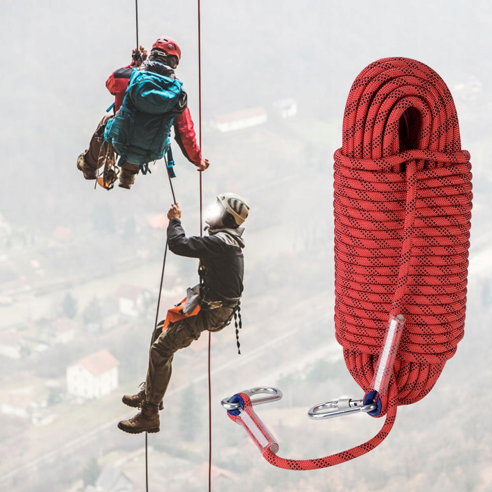 30M LINA WSPINACZKA ZEWNĘTRZNA LINKA 12MM STATYCZNA Z KARABIŃCZYK 1200 KG Marka bez marki