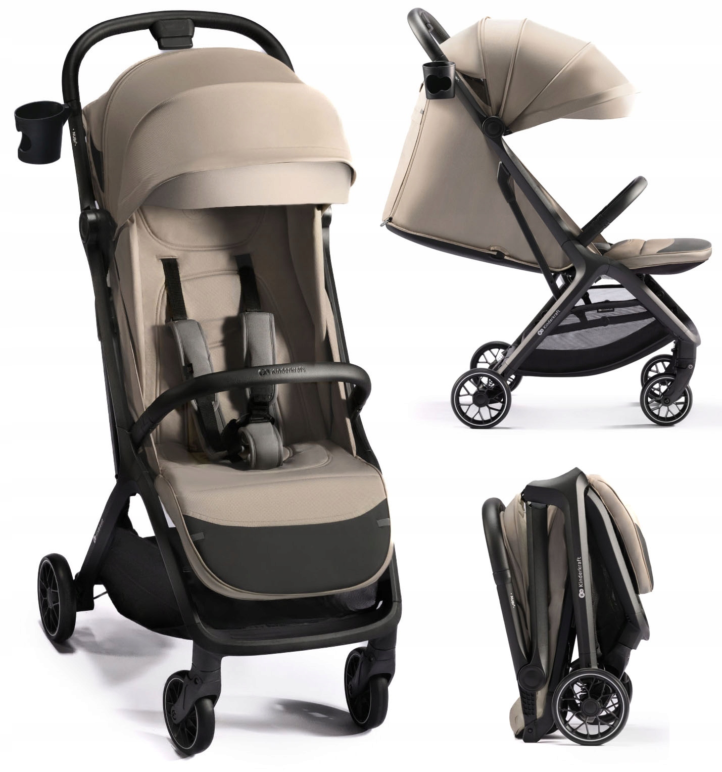 Wózek Kinderkraft Nubi 2 Sand Beige