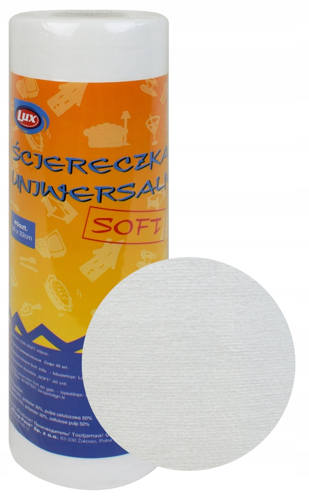 

Uniwersalne Ściereczki Soft 25x32cm 40szt na rolce