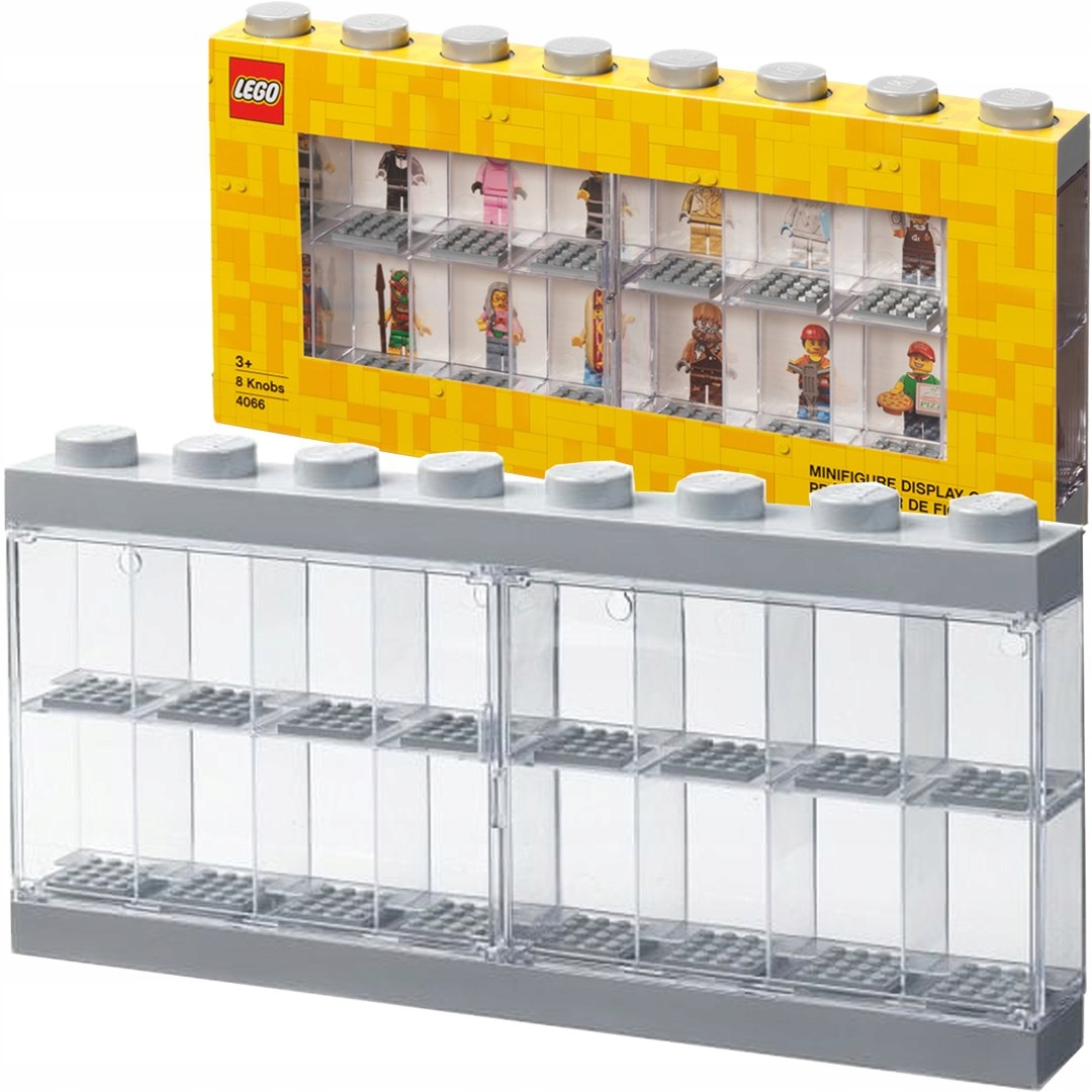 4066 Lego Šedá vitrína pro 16 minifigurek