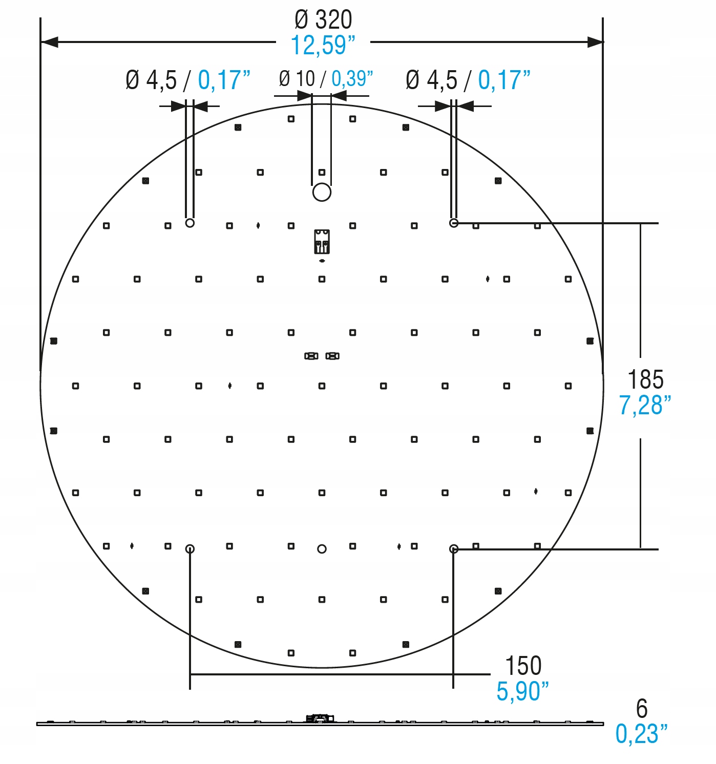 Moduł LED RM320E85 CRI80 4000K Zawiera baterie nie