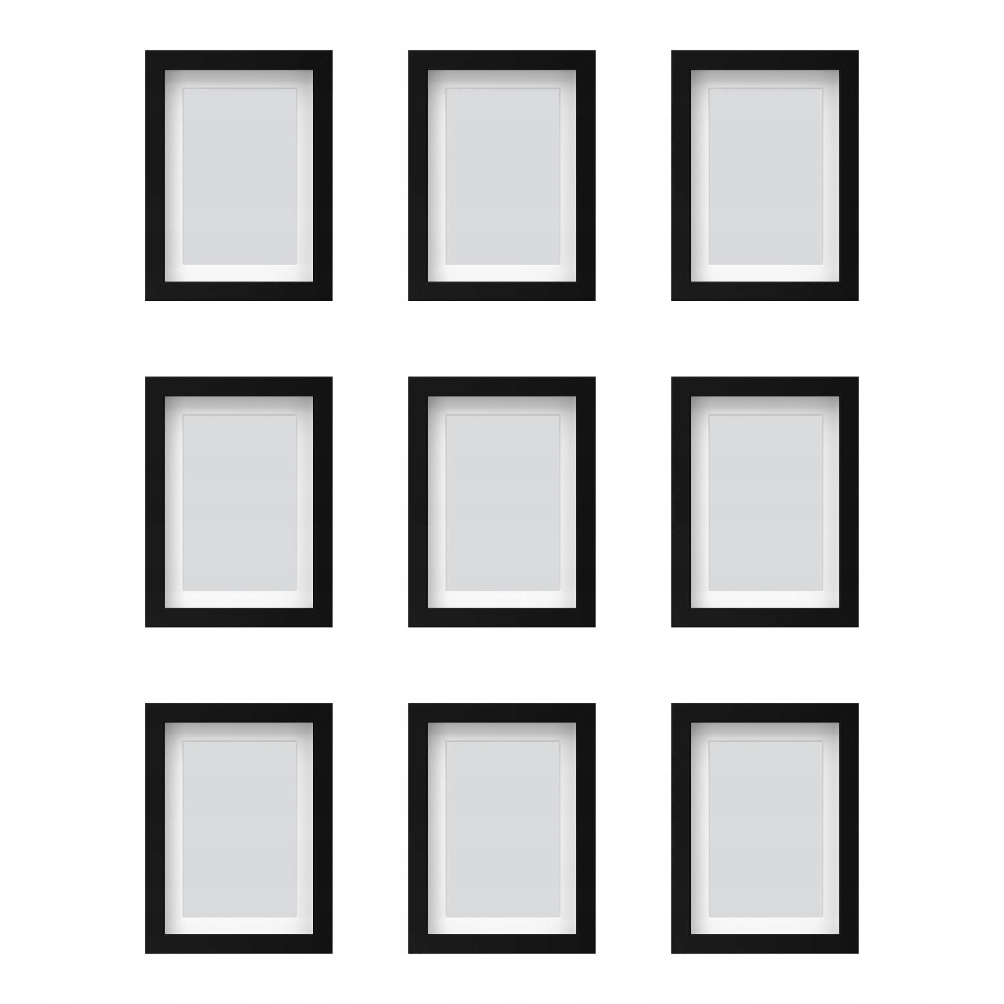 9 ks Rámeček černý 13x18 cm Rodalm elegantní pro fotografie