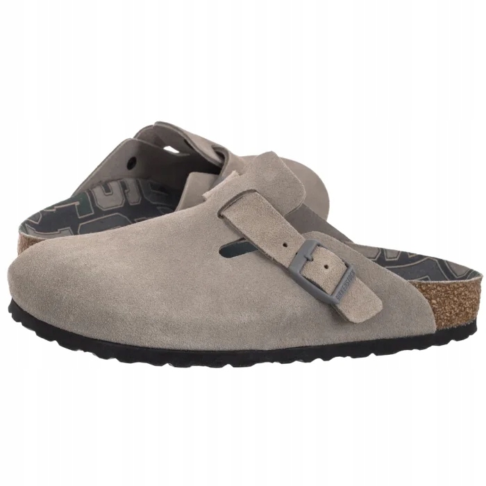 Dámské profilované boty Nazouváky Birkenstock Boston Stone 1030615 Šedé