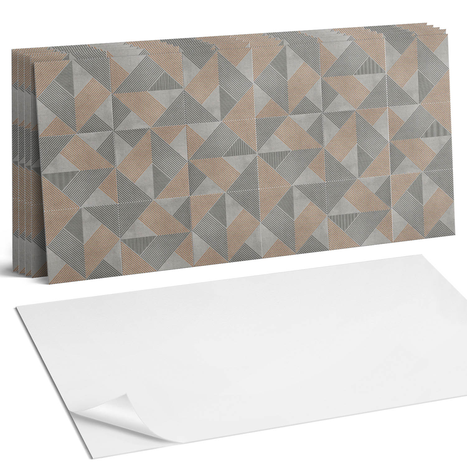 Dekoratívne vinylové dlaždice Geometrické trojuholníky v štýle 6 x 60 x 30 cm