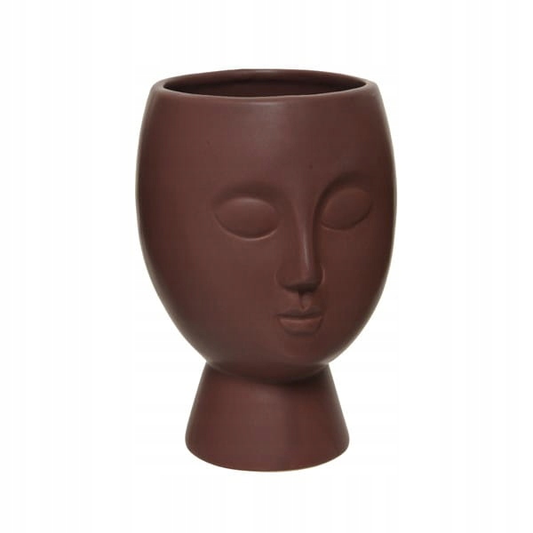 Osłonka z twarzą wysoka marsala dekoracja ozdoba