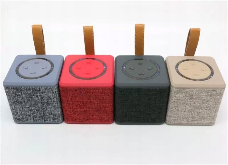 Mini głośnik Bluetooth Design Retro szara kostka płócienna Model BT669 - Gris