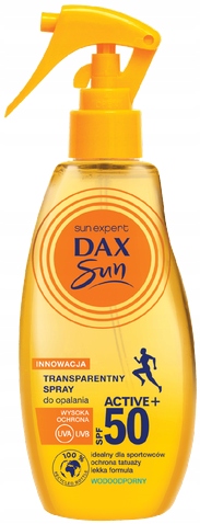 SPRAY SPF 50 200 ML DAX SUN Lekka Nietłusta formuła Ekstrakt z jaśminu