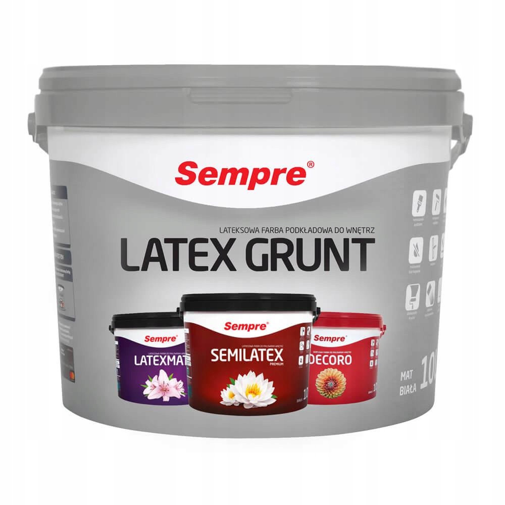 FARBA GRUNTUJĄCA LATEKSOWA GRUNT 10L + 1,5L GRATIS