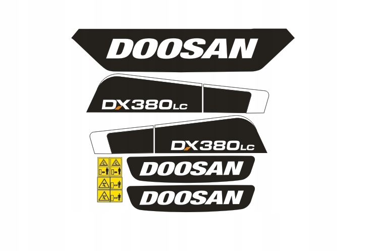 Samolepky s nálepkou Doosan DX380LC
