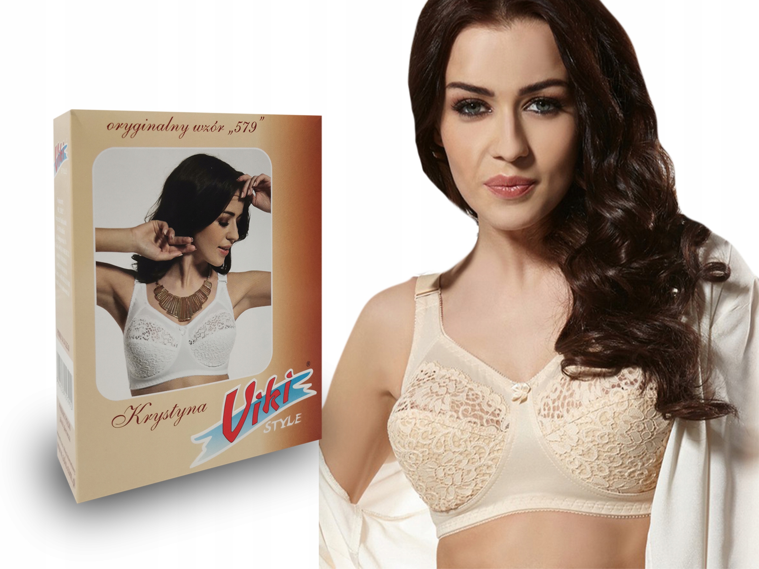 

biustonosz Viki 579 Krystyna beżowy , 90B