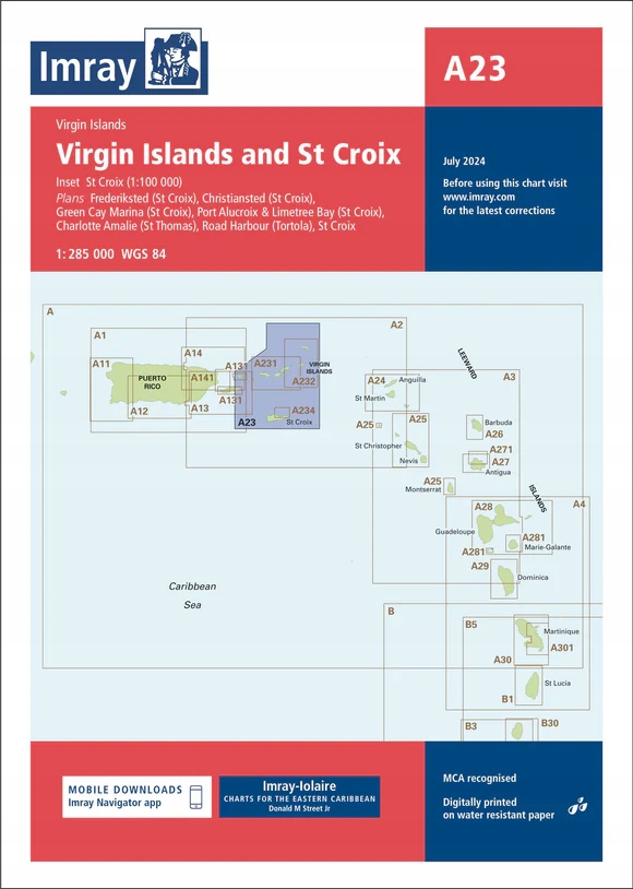 Imray A23 Virgin Islands and St Croix