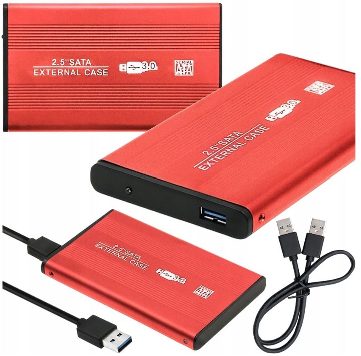 Dysk Zewnętrzny Western Digital 1000GB Przenośny Wd Hdd 2,5" Czerwony Usb