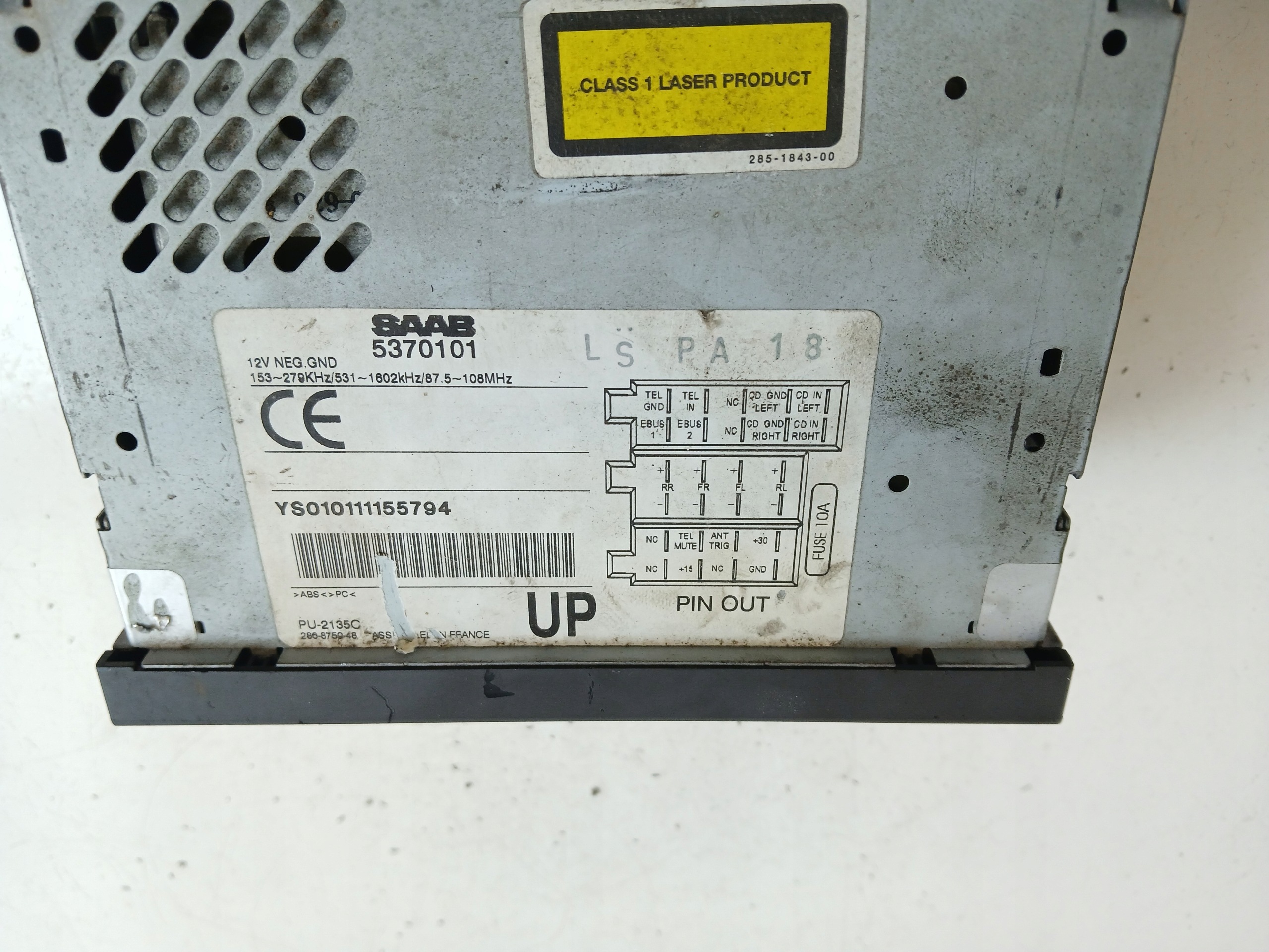 SAAB 9-3 et RADIO Fabrique CD 5370101