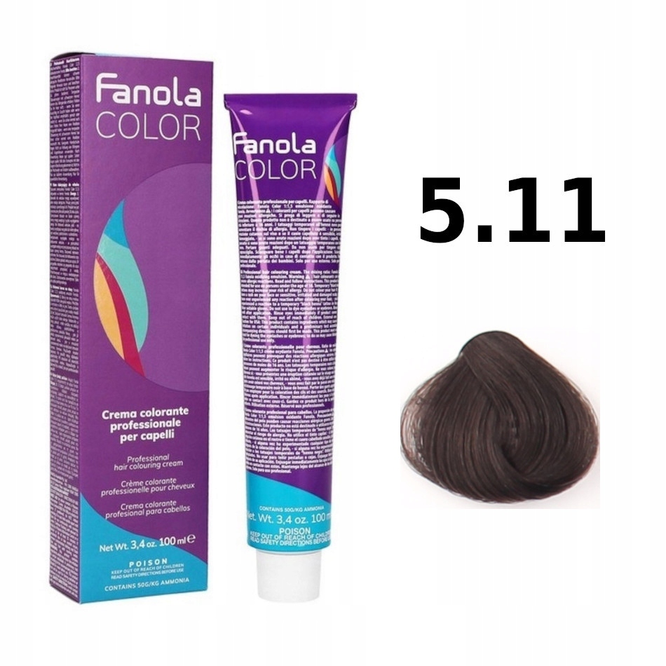 FANOLA CREMA COLORE 100ml farba do włosów nr 5.11