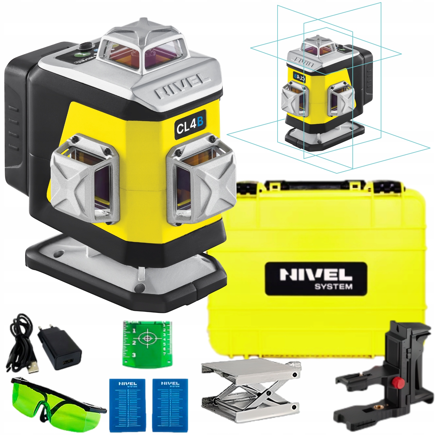 Laser krzyżowy niebieski cl4b laser nivel poziomica laserowa laser 360