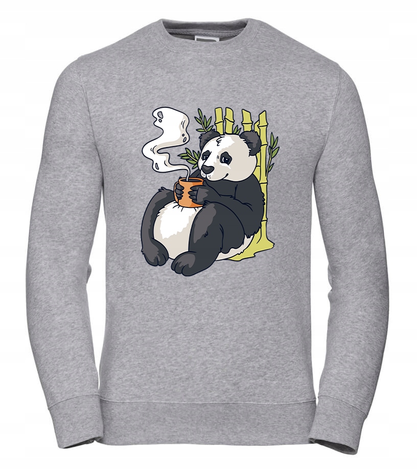 Pánská Mikina Panda v bambusu XL Šedá Pro něj Chlapa Manžela Chlapa