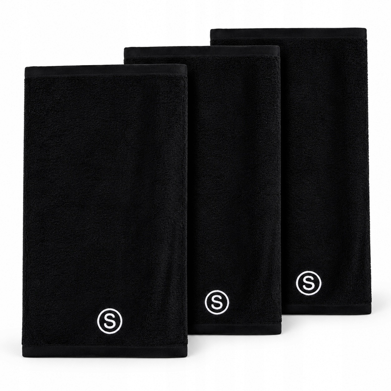 Černé kadeřnické ručníky Standard Issue Towel Barber Black 3 ks