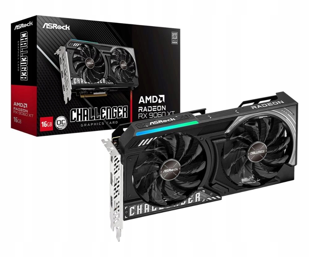 ASRock Vga Amd Radeon Rx 9060 Xt Challenger 16GB Oc, Rx 9060 Xt, 16GB…