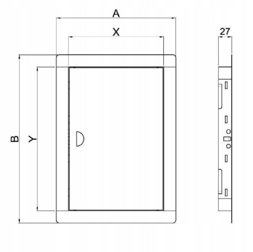DRZWICZKI REWIZYJNE METALOWE WYCZYSTKA 10x10 cm Marka Plastikon