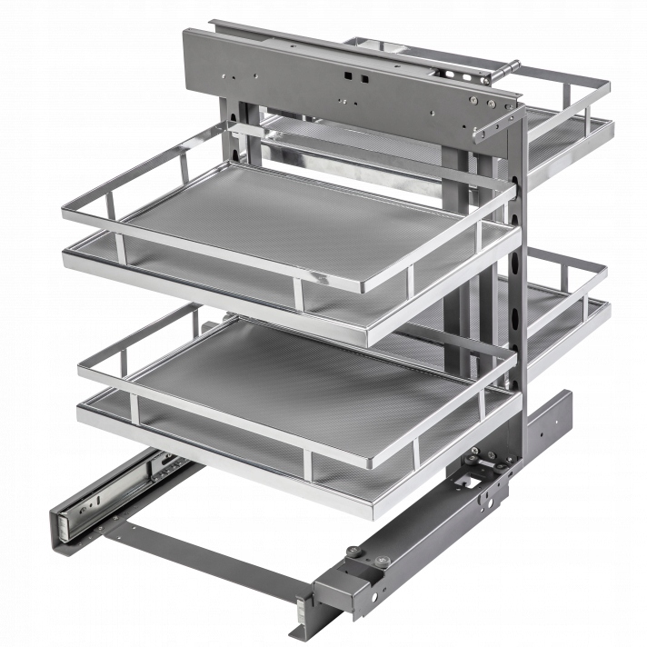 Koš Cargo Gtv Magic Corner Rohová Skříňka 500 Levá/pravá Antracit/chrom 2P