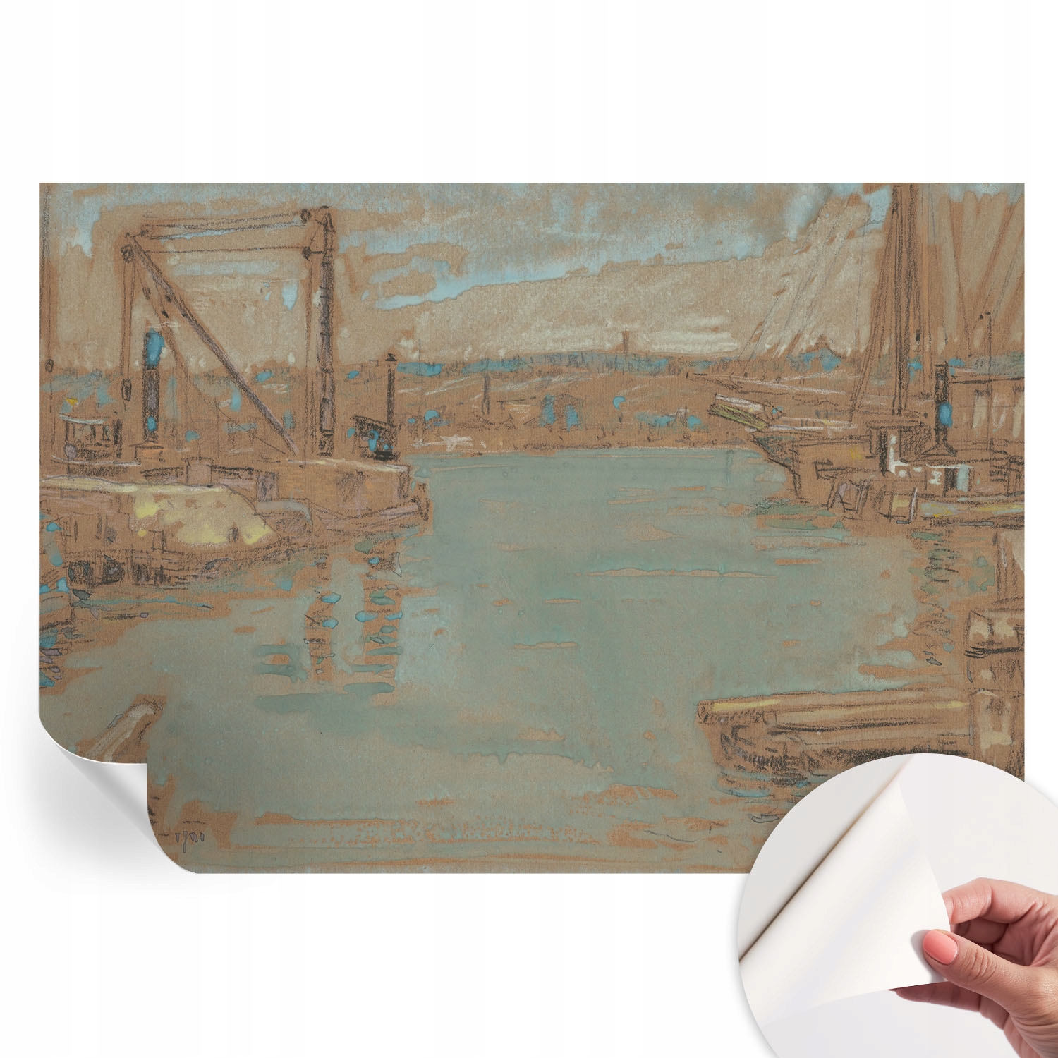 Umývateľná samolepiaca fototapeta do jedálne Prístavné výhľady 208 x 146 cm