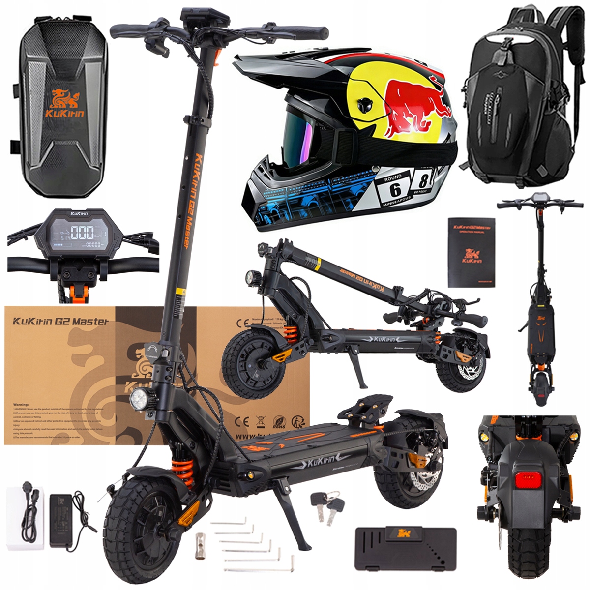 Kukirin G2 Master elektrické vozidlo 2000W 52V 20.8AH 70KM 60KM/H +Dárek