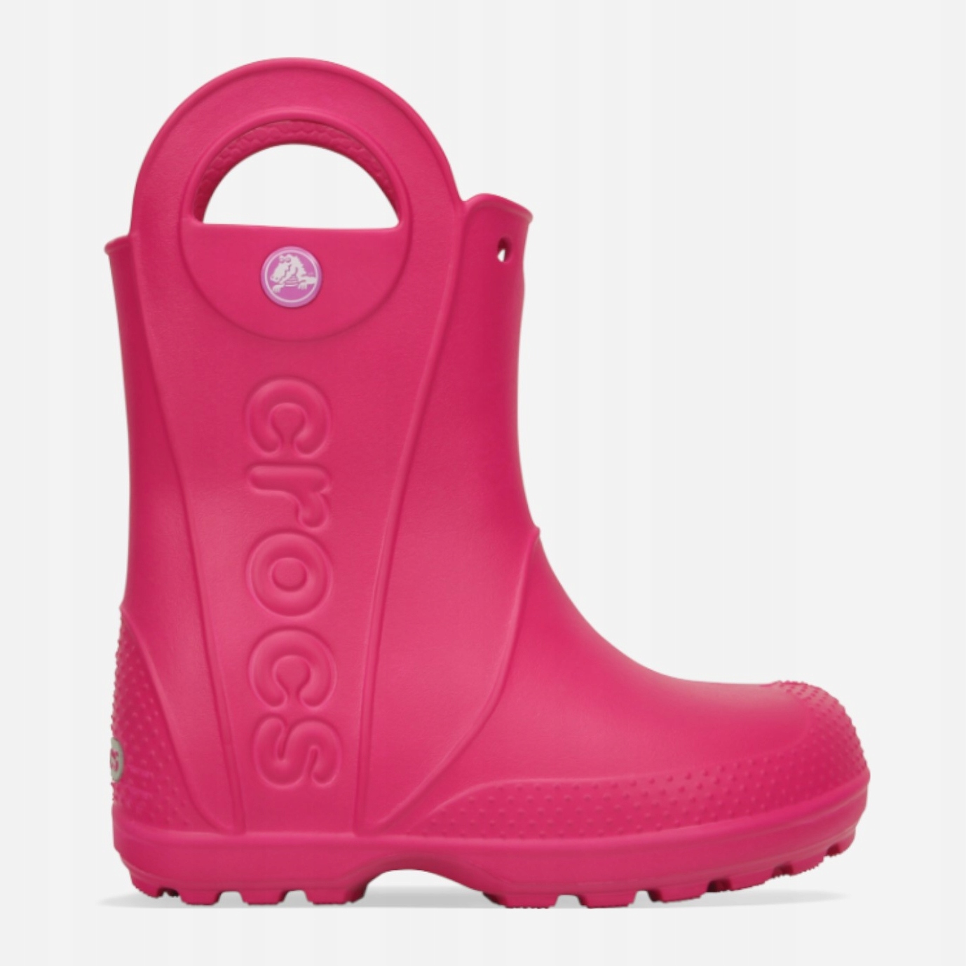 Kalosze dla dziewczynki wysokie Crocs Handle Rain Boot Kids 12803-6X0