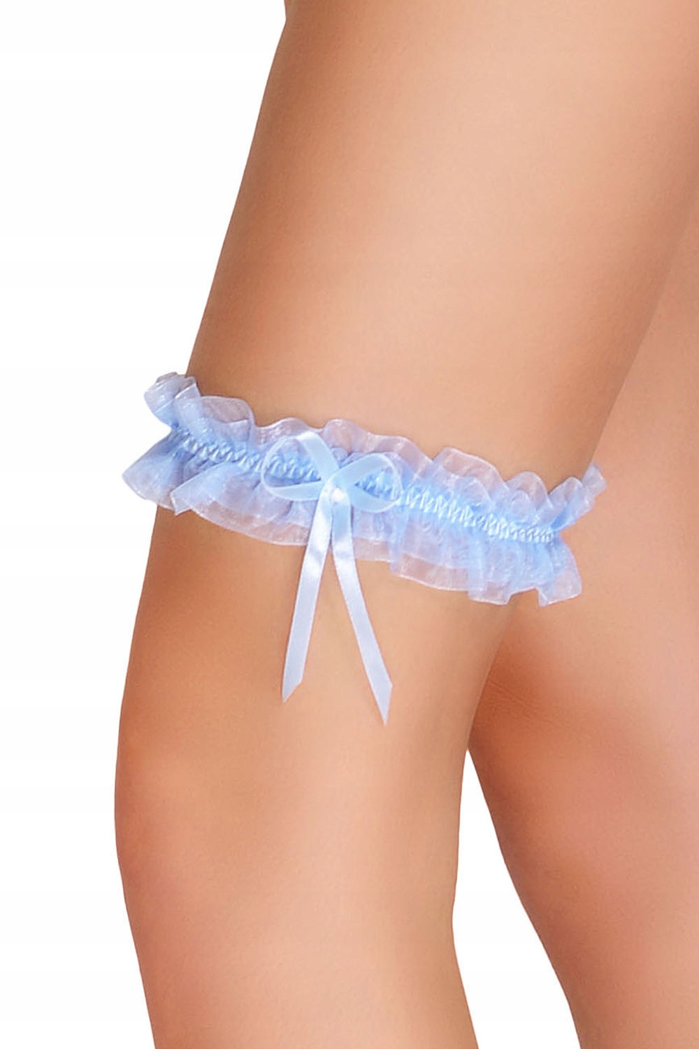 

Julimex podwiązka niebieska tiul kokardka