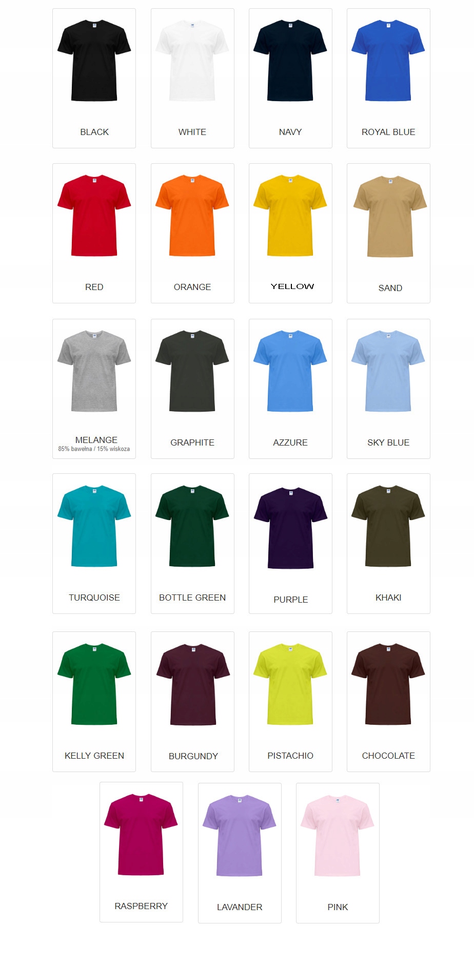 5 szt Koszulka z haftem FIRMA logo HAFT 190g Kod producenta TRSA 190