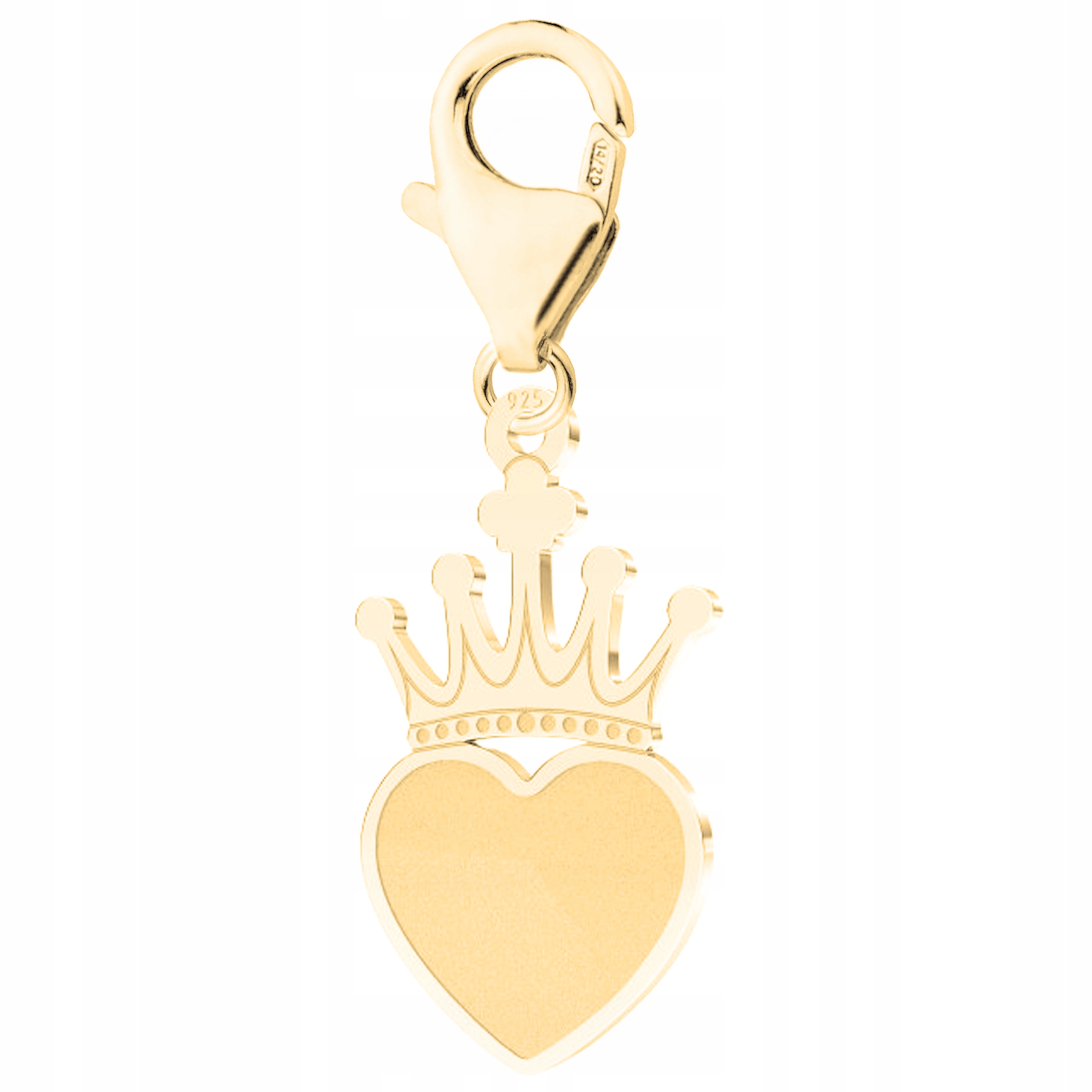 Zlatý přívěsek Koruna Srdce (Crown) stříbro