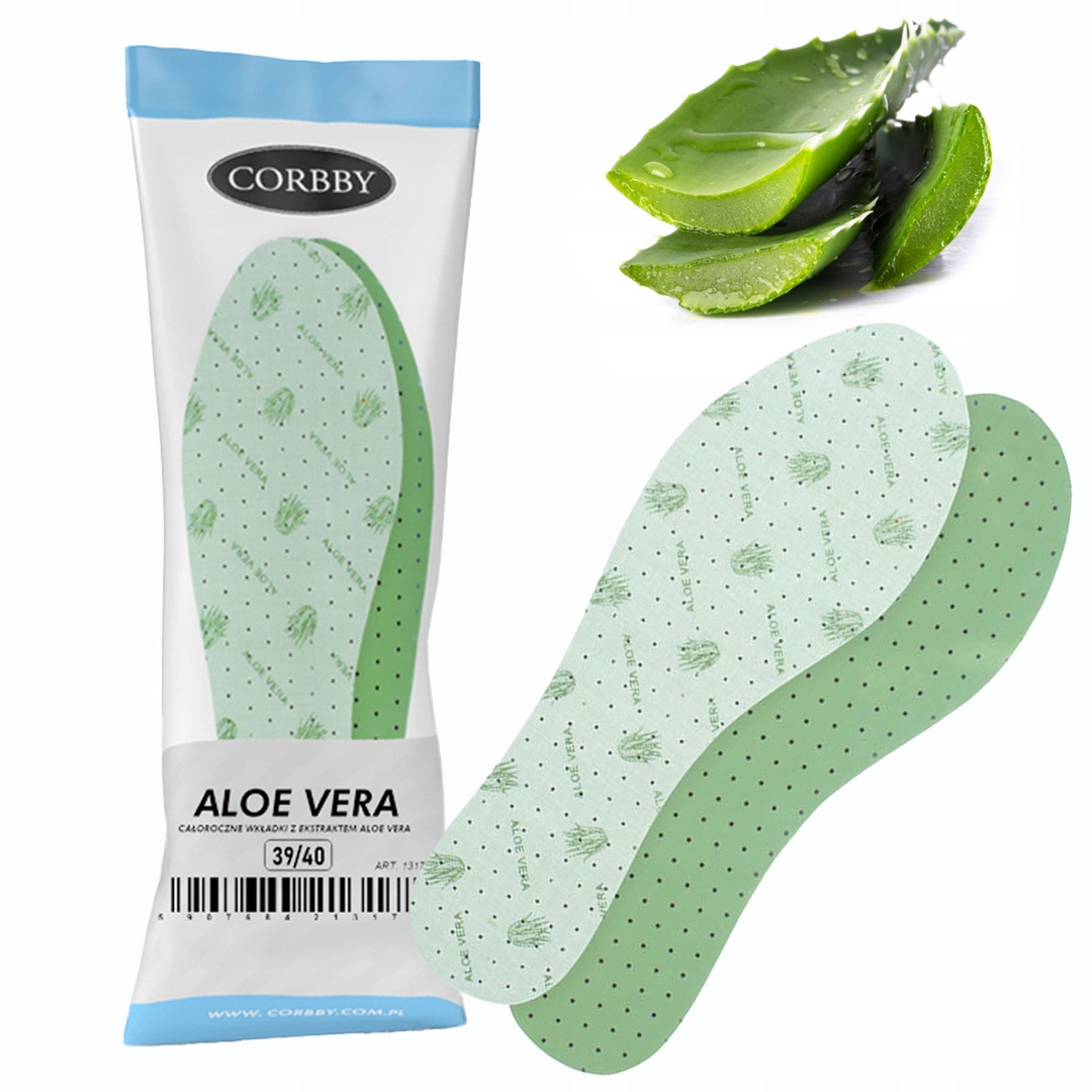 Wkładki do butów Aloes przeciwpotne amortyzujące oddychające Corbby r.35-36