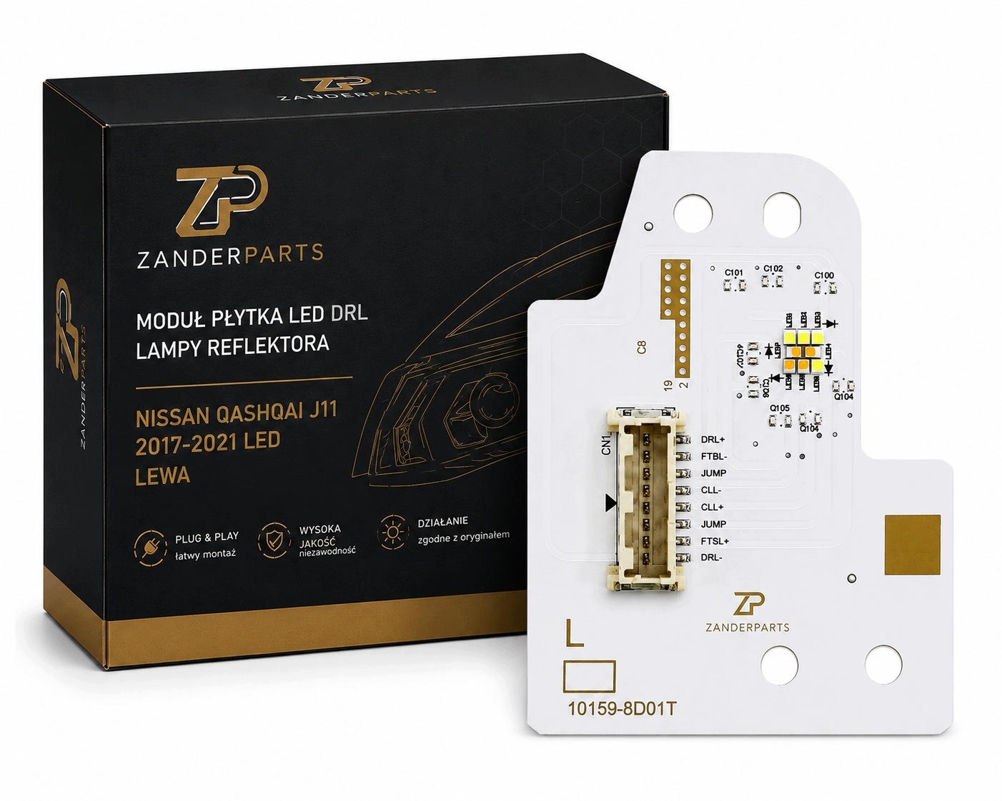 Modul Led Desky Reflektoru Nissan Qashqai J11 17-21 Levý