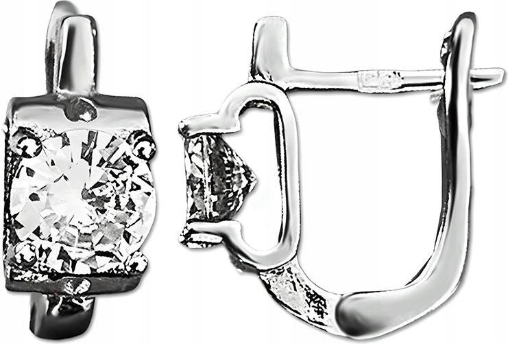 Stříbrné náušnice 925 anglické bílé zirkony se zirkony dárek